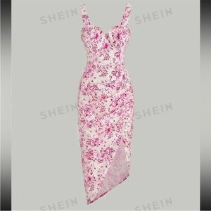 SHEIN Pink Floral Women's Dress